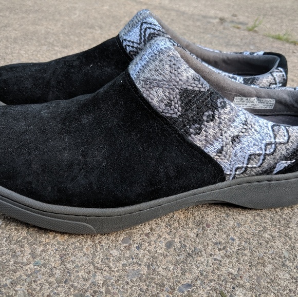 NWOT Dansko Black Leather Grey Trim Slip On's 12/4 - Picture 4 of 6